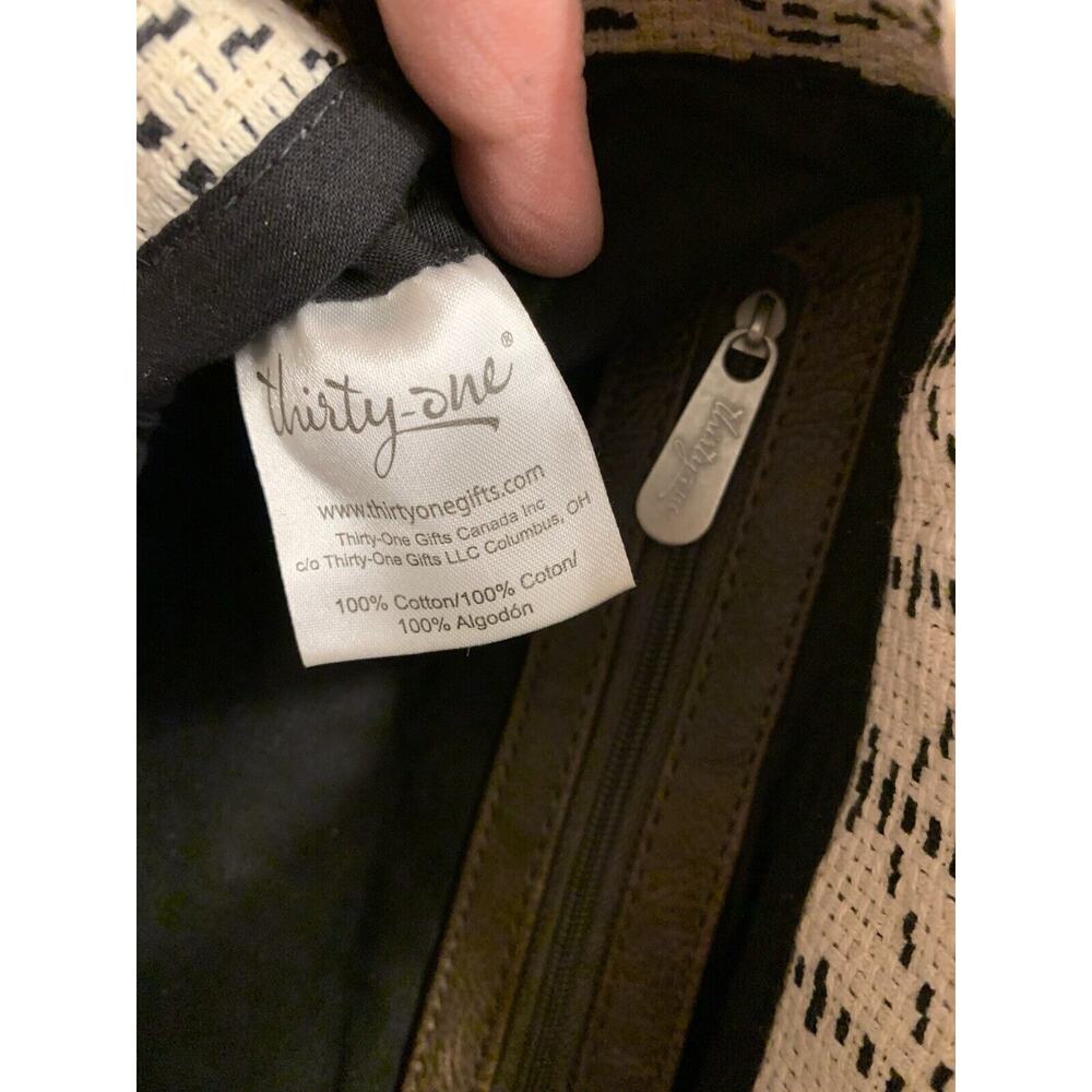 Thirty-One Black and White Shoulder Bag - Picture 9 of 14
